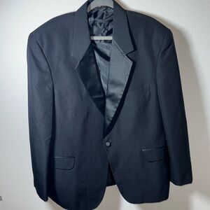 Doni Barassi Black tuxedo suit jacket satin lapels lined men’s coat Sz 46R new
